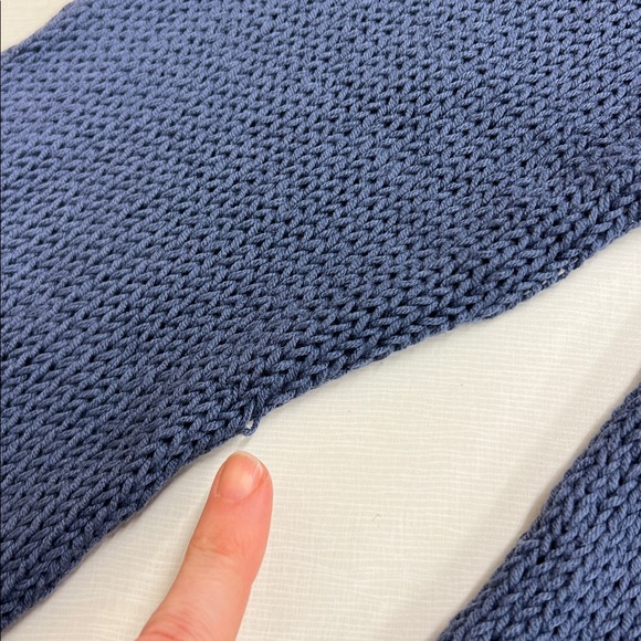 Wooden Ships by Paola Buendia salty soul knit v neck sweater top blue and white - Picture 7 of 11